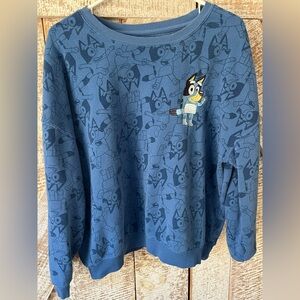 Women’s Bluey Pullover Crewneck Sweatshirt size Large